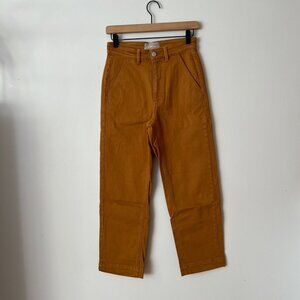 Everlane High Rise Straight Leg Chino Crop Pants Brown Women's Size 2